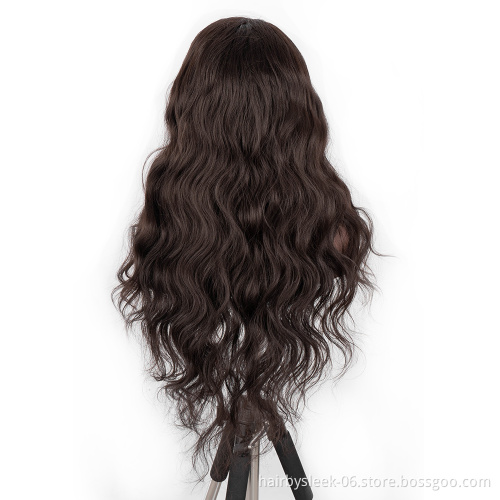 Rebecca different ombre colors long straight deep body wave braid synthetic hair headband wig Synthetic Hair Wig for black woman
